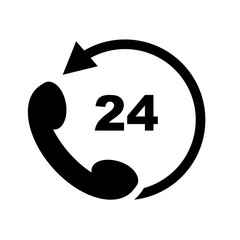 phone 24/7 vector icon