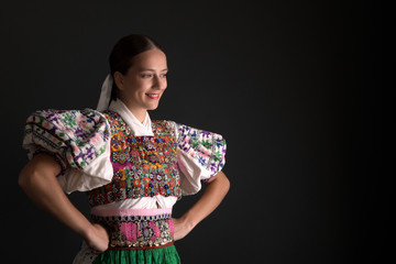 Slovak folklore. Slovakian folklore girl.