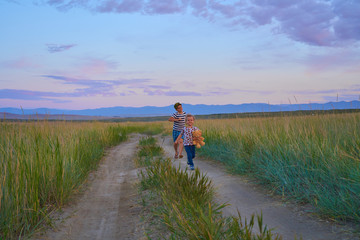 two boys in field