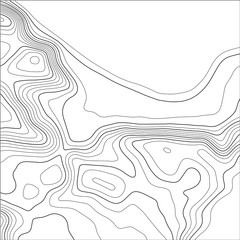 Topographic map background. Grid map. Abstract vector illustration.