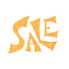 Sale stylized text. Vector creative word isolated.
