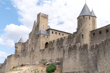 Fototapeta na wymiar Fortified city of Carcassonne south france