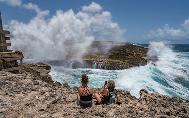   Shete Boka National park Views around Curacao a small Caribbean island