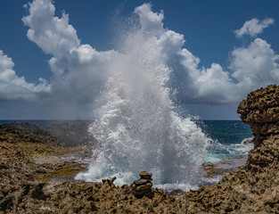   Shete Boka National park Views around Curacao a small Caribbean island