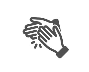 Clap sign. Clapping hands icon. Victory gesture symbol. Classic flat style. Simple clapping hands icon. Vector