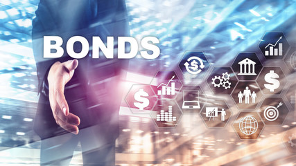 Bond Finance Banking Technology Business concept. Electronic Online Trade Market Network.