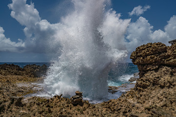   Shete Boka National park Views around Curacao a small Caribbean island