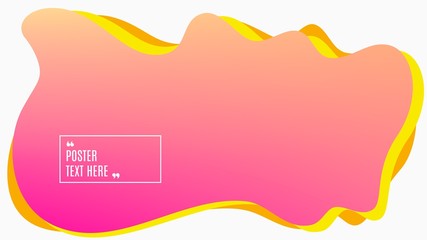Obraz premium Blurred background. Geometric liquid shape. Abstract pink gradient design. Dynamic shape background. Landing page blurred cover. Composition template banner. Vector