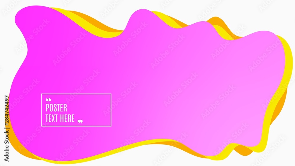 Poster blurred background. geometric liquid shape. abstract purple gradient design. dynamic shape backgroun