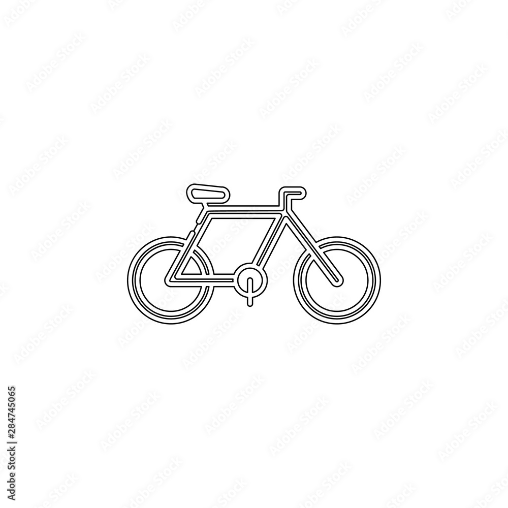 Poster bicycle icon. element of sustainable energy for mobile concept and web apps icon. outline, thin line