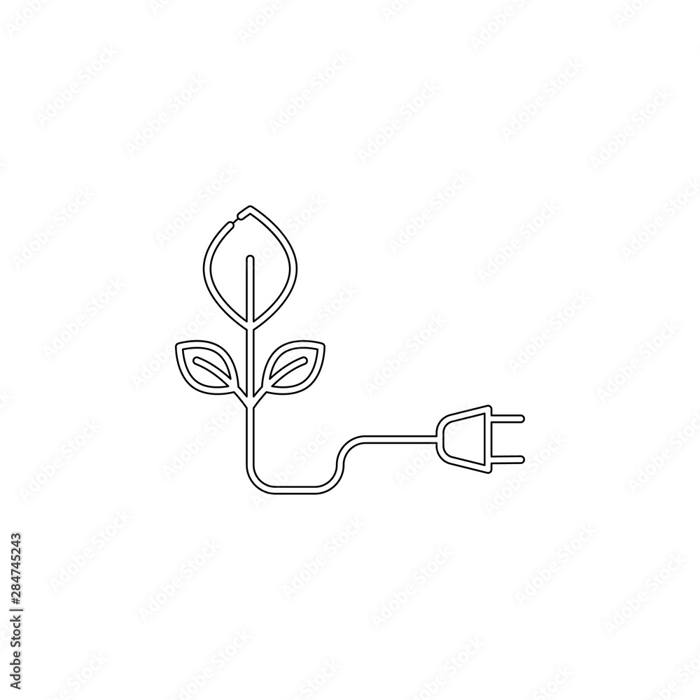 Poster plant energy icon. element of sustainable energy for mobile concept and web apps icon. outline, thin