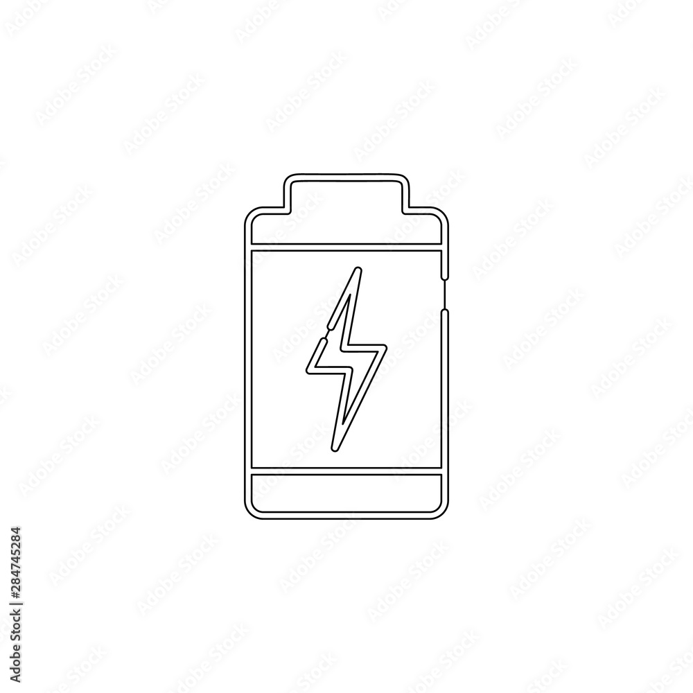 Poster battery icon. element of sustainable energy for mobile concept and web apps icon. outline, thin line