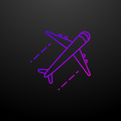 Fototapeta na wymiar Aircraft dusk style nolan icon. Elements of summer holiday and travel set. Simple icon for websites, web design, mobile app, info graphics