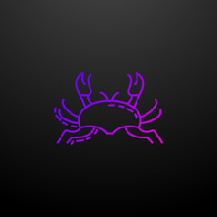 Crab dusk style nolan icon. Elements of summer holiday and travel set. Simple icon for websites, web design, mobile app, info graphics