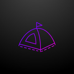 Tent dusk style nolan icon. Elements of summer holiday and travel set. Simple icon for websites, web design, mobile app, info graphics