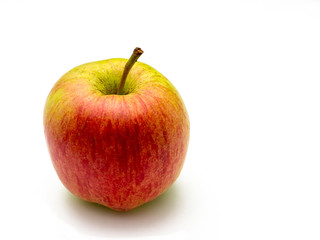 One apple isolated on white background.
