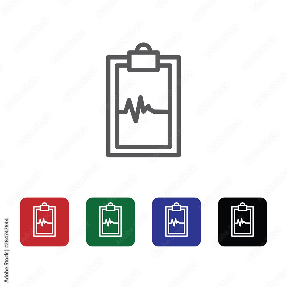 Poster cardiogram, medical vector icon. element of medicine for mobile concept and web apps illustration. t