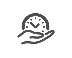 Clock sign. Safe time icon. Office management symbol. Classic flat style. Simple safe time icon. Vector