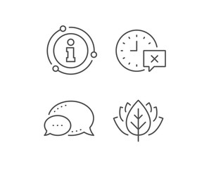Fototapeta premium Time line icon. Chat bubble, info sign elements. Remove alarm sign. Linear time outline icon. Information bubble. Vector