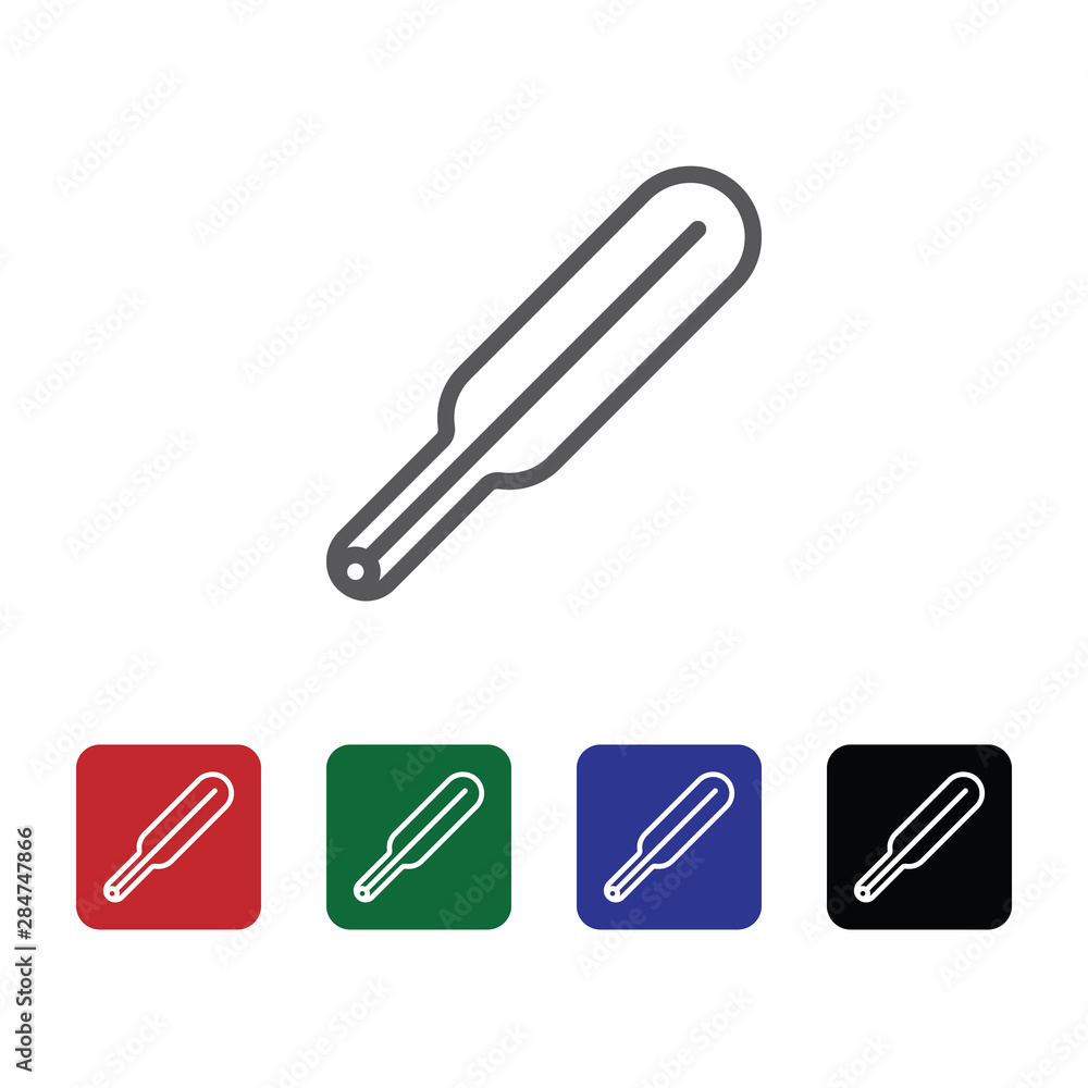 Poster medical, thermometer vector icon. element of medicine for mobile concept and web apps illustration. 