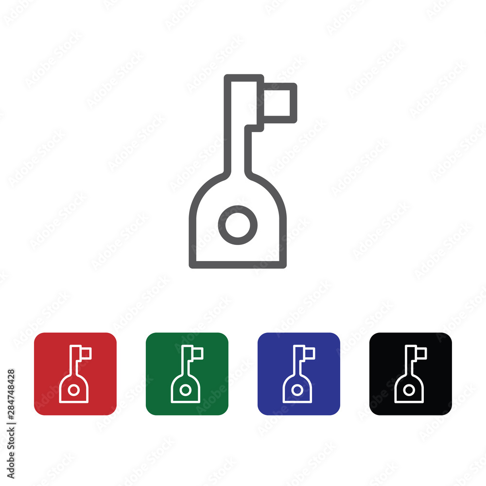 Poster electro, toothbrush vector icon. element of medicine for mobile concept and web apps illustration. t