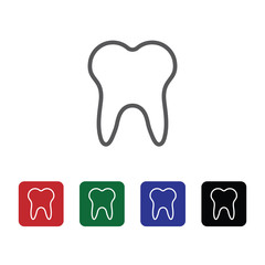 Tooth, teeth vector icon. Element of medicine for mobile concept and web apps illustration. Thin line icon for website design and development. Vector icon