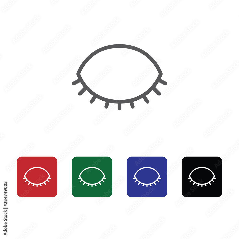 Poster eye, sleep vector icon. element of medicine for mobile concept and web apps illustration. thin line 