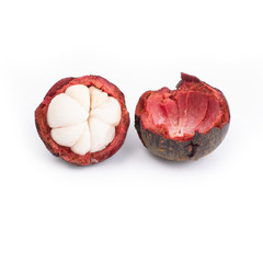 Mangosteen isolated on white background