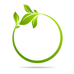 Ecology, organic with leafs eco style. Business concepts to protect nature