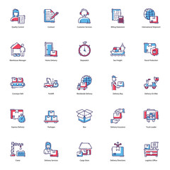 Shipping And Delivery Icons Pack