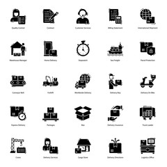 Shipping And Delivery Icons Pack