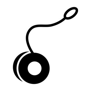Yo-yo or yoyo toy on string flat vector icon for apps and websites