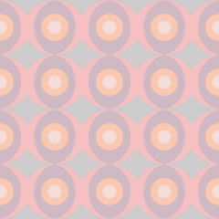Abstract retro dotted flat seamless pattern with geometric garla