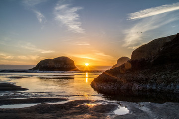 sunset on beach