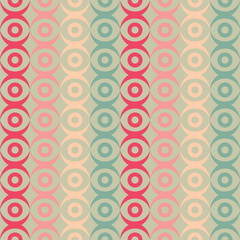 Abstract retro dotted flat seamless pattern with geometric garla
