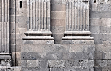 Gothic architecture, partial view of a column fundamentals.
