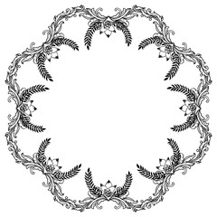 Various style unique flower frame, template for design card. Vector