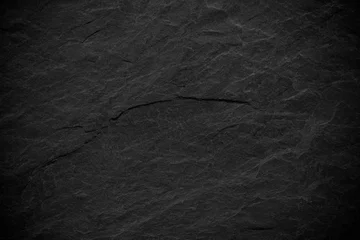 Foto op Plexiglas Dark grey black slate background or texture. © peekeedee