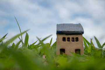 Toy house on the hill