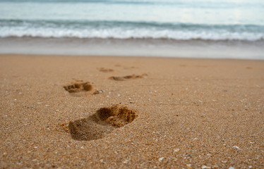 footprints in sand