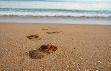 footprints in sand