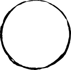 Illustration of hand-drawn black brushstroke circle
