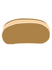 design brot brötchen comic cartoon clipart cool lecker bäcker hot dog bratwurst aufgeschnitten hunger backen