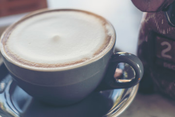 cup of coffee on table