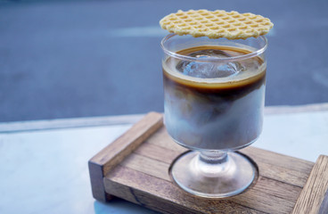 The latte coffee 