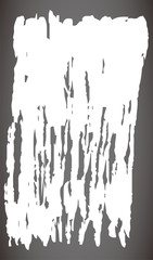 Illustration of hand-drawn short white thick brush vertical line