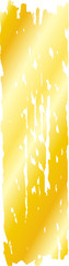 Illustration of hand-drawn long gold thick brush vertical line
