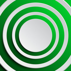 Banner with Concentric Green Circles from Shadow.