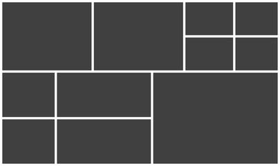 Vector empty collage board eleven frames, photo