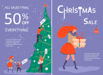 Vertical Banner for Christmas sale.